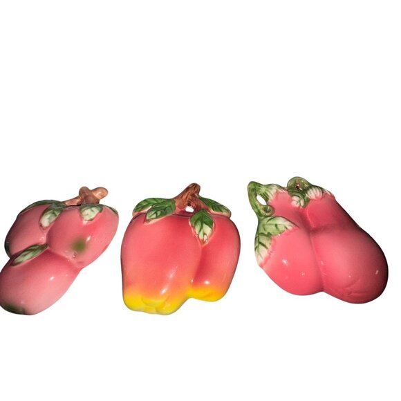 Set Of 3 Vintage Ceramic Fruit & Vegetable Wall Hanging Decorative Plaques - Picture 6 of 10